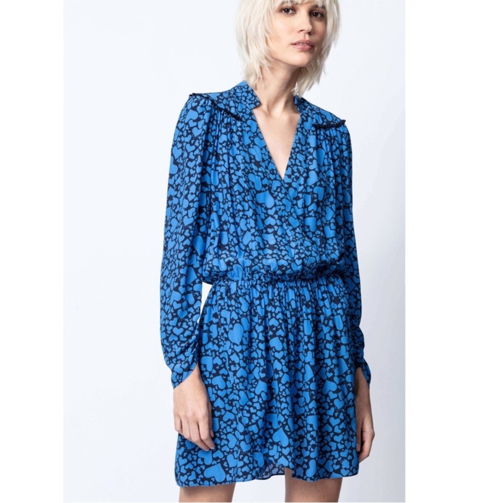 Zadig & Voltaire Reveal Print Coeur Heart Print Mini Dress